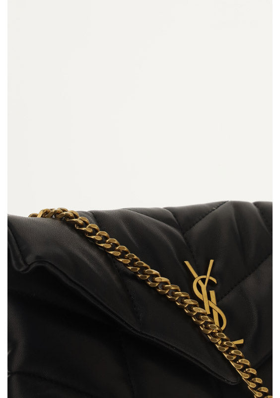 Puffer Toy Bag In Quilted Lambskin - Black