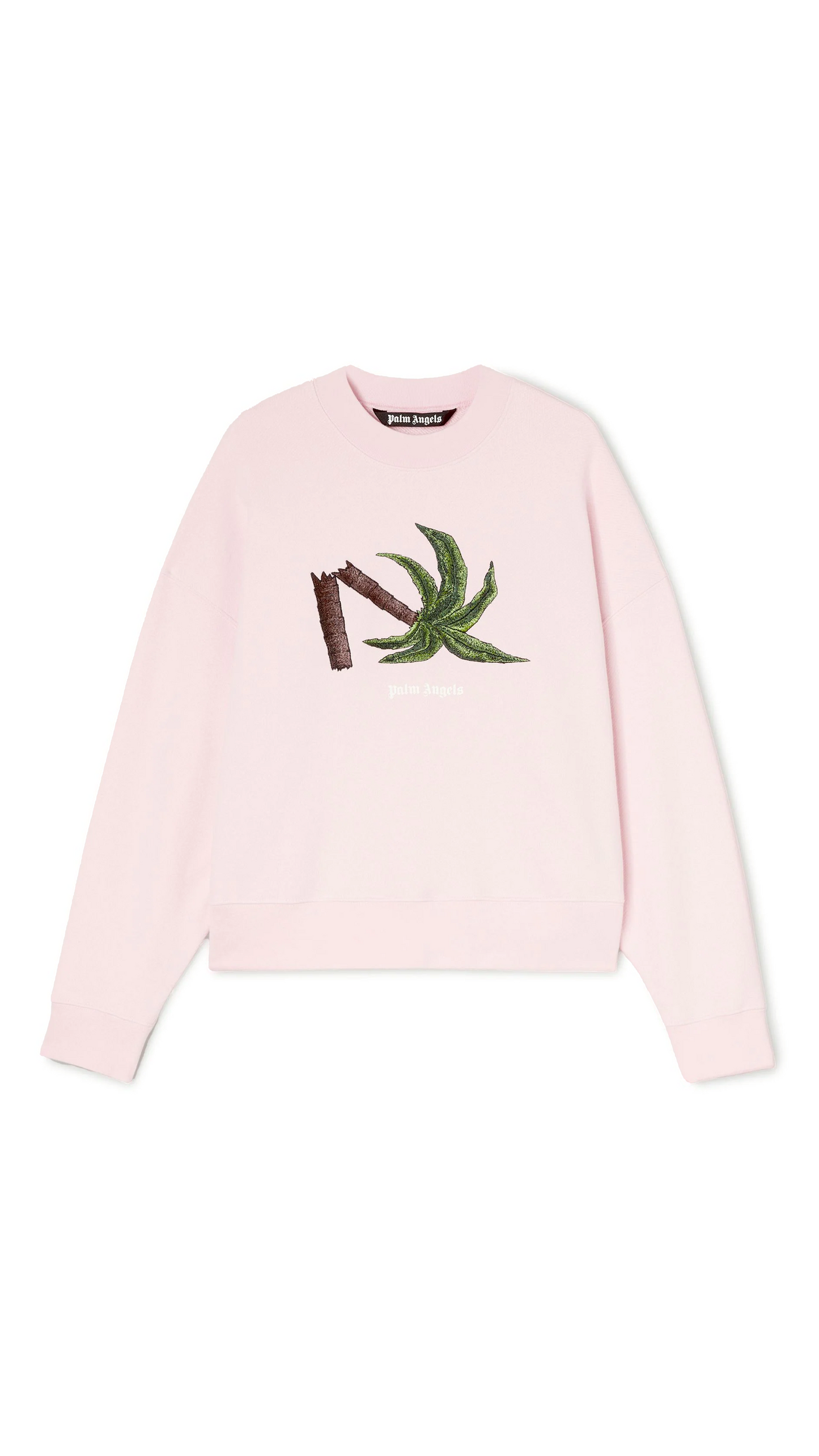 Broken Palm Print Crew Sweatshirt - Pink