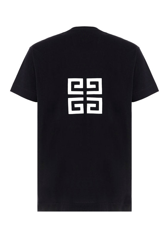4G Embroidered Oversized T-Shirt - Black.