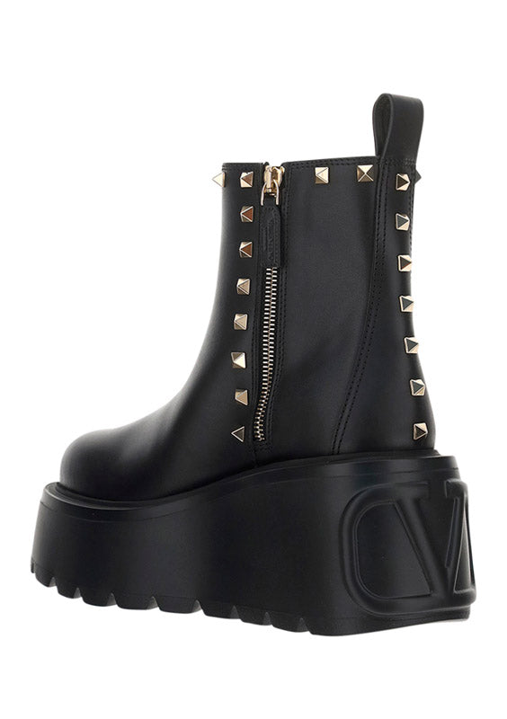 Uniqueform Calfskin Ankle Boot 85mm - Black