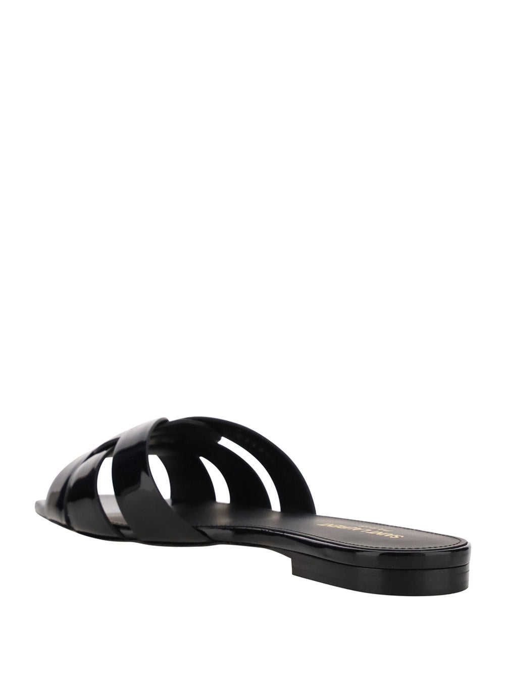 Tribute Flat Mules In Patent Leather - Black
