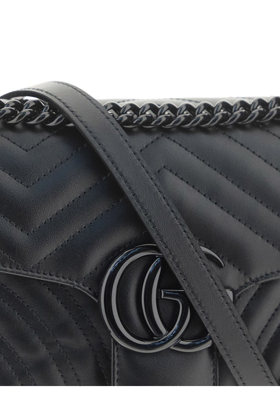GG Marmont Small Shoulder Bag - Black