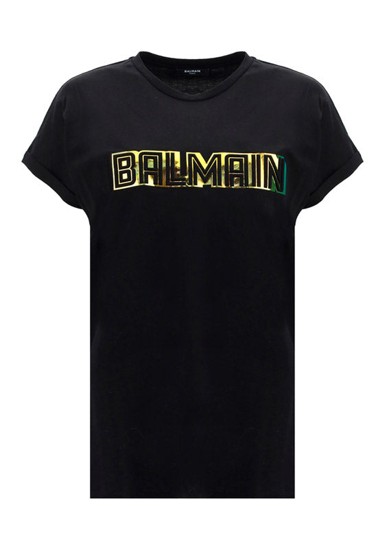Balmain T-Shirt Logo Printed - Black.