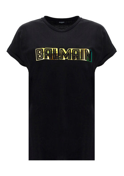 Balmain T-Shirt Logo Printed - Black.
