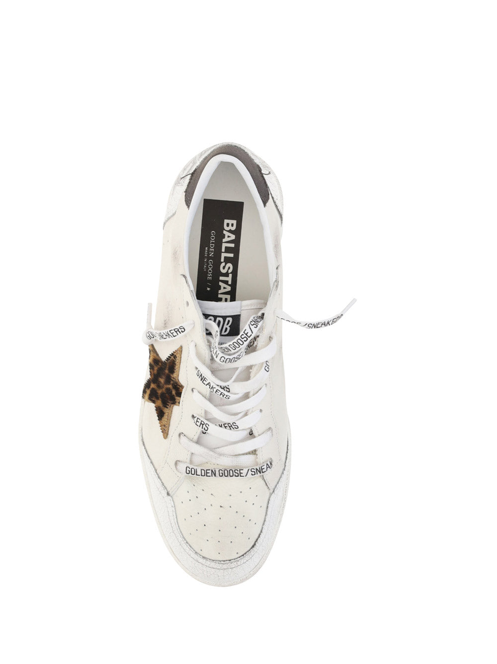 Ball Star Sneakers - White/Leopard