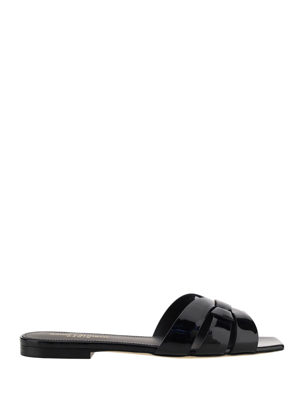 Tribute Flat Mules In Patent Leather - Black