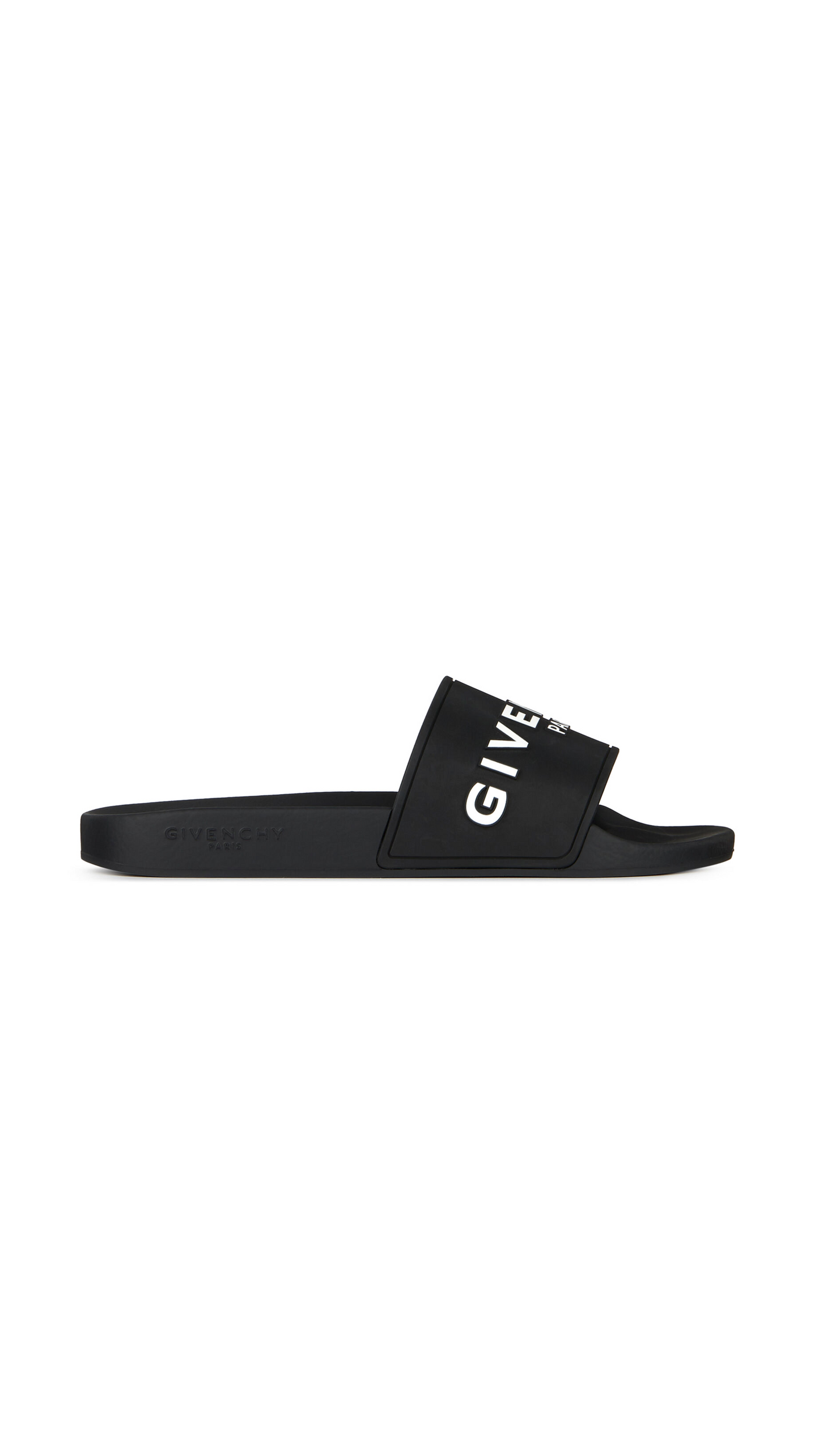Paris Logo Slide Sandals - Black
