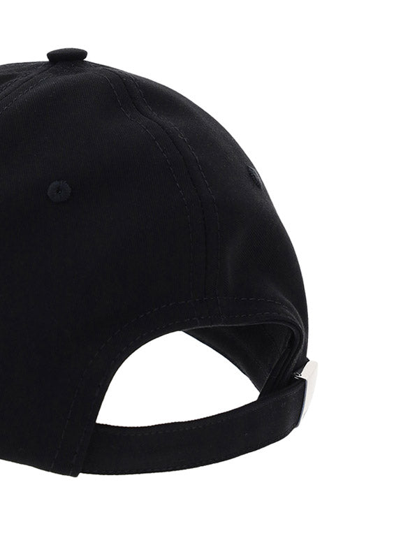 Monogram Motif Cotton Gabardine Baseball Cap - Black