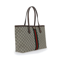 Ophidia GG Medium Tote - Beige/Ebony/Brown