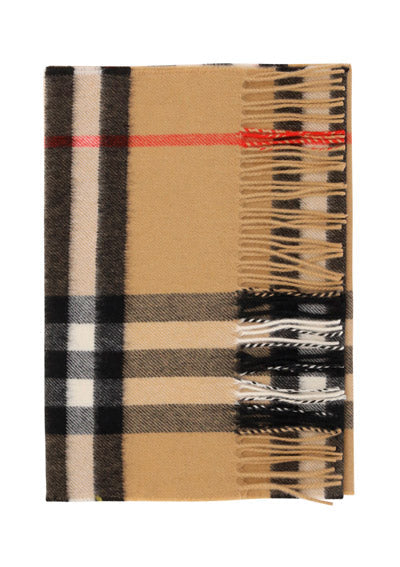 The Classic Check Cashmere Scarf - Archive Beige