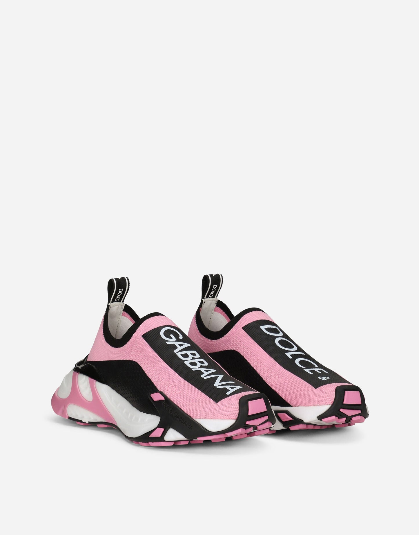 Stretch Mesh Fast Sneakers - Pink/Black/White