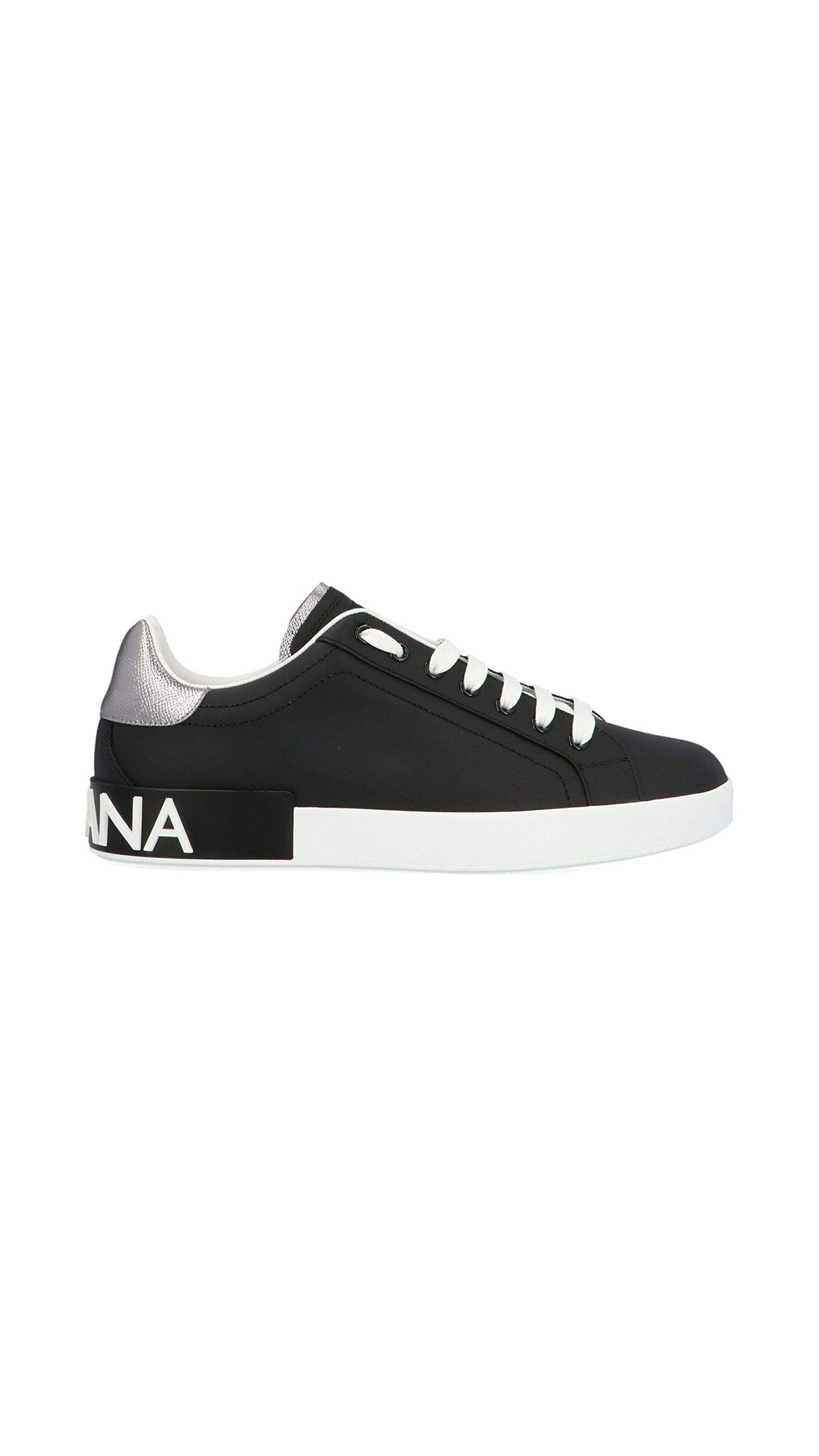 Calfskin Nappa Portofino Sneakers - Black -