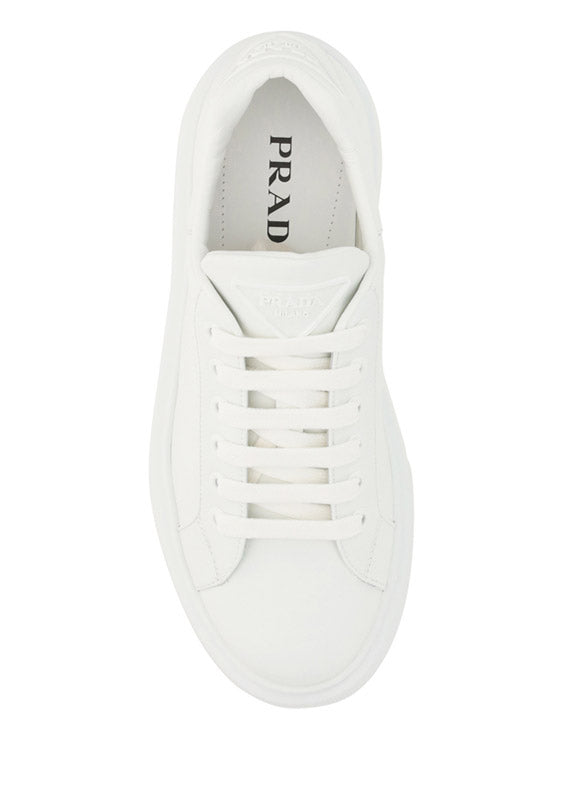 Prada Macro Leather Sneakers - White.