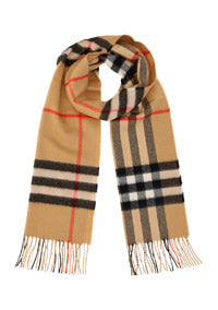 The Classic Check Cashmere Scarf - Archive Beige