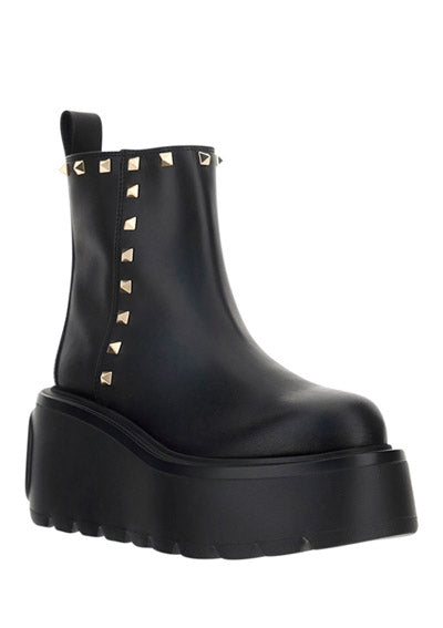 Uniqueform Calfskin Ankle Boot 85mm - Black