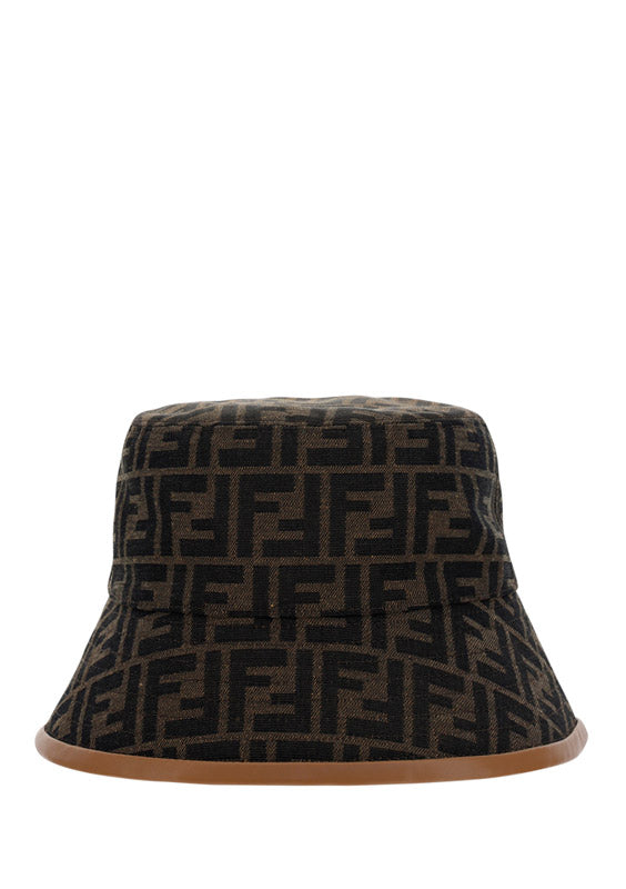 FF Fabric Bucket Hat - Brown