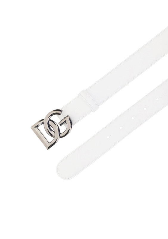 Belt with DG logo buckle - White