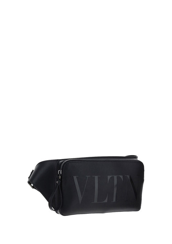 VLTN Leather Belt Bag - Black