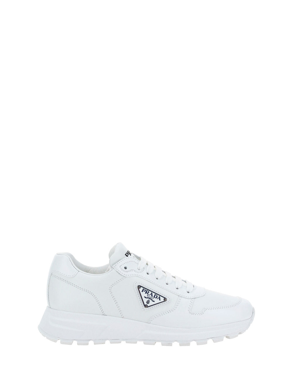 Prada PRAX 01 Re-Nylon and Brushed Leather Sneakers - White