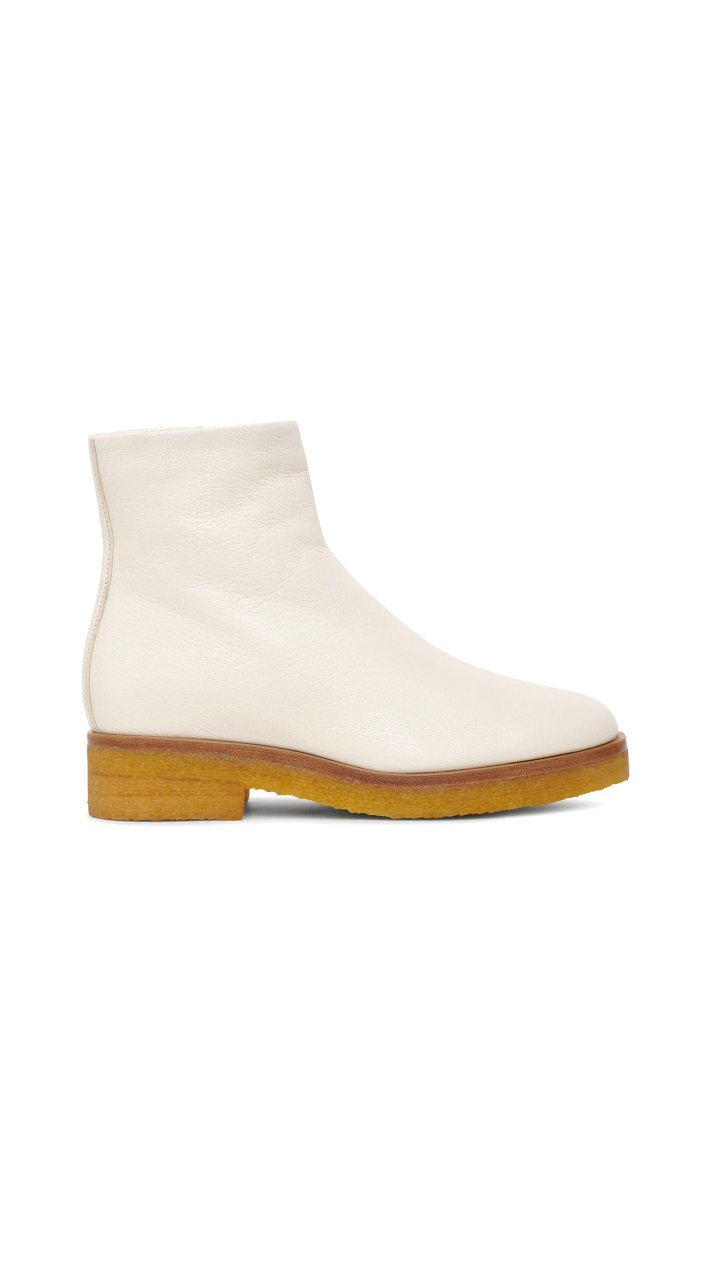 Boris Leather Ankle Boots - White