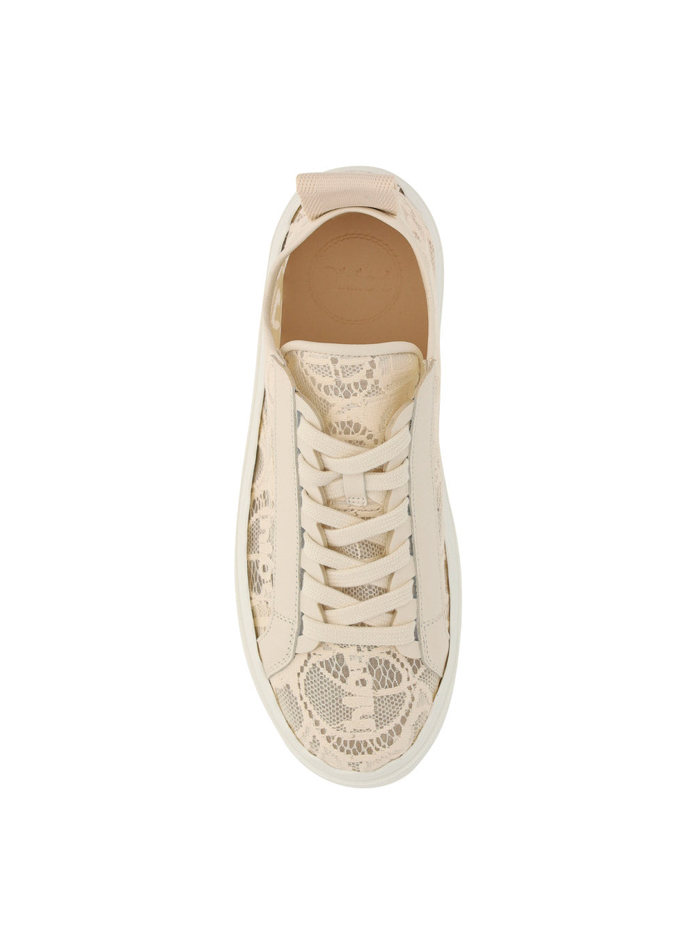 Lauren Sneaker In Lace - Beige