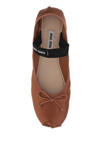 Satin Ballerinas - Cocoa Brown