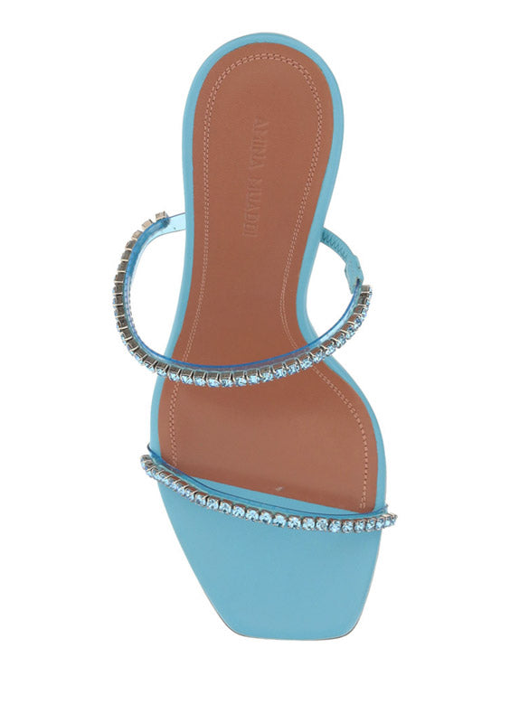 Gilda Crystal Sandals - Aqua Blue