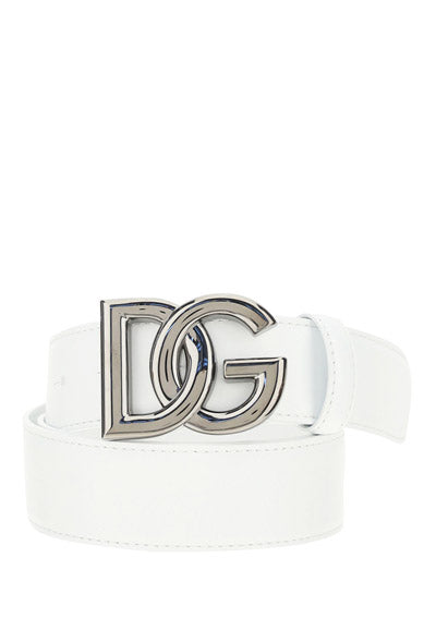 Belt with DG logo buckle - White
