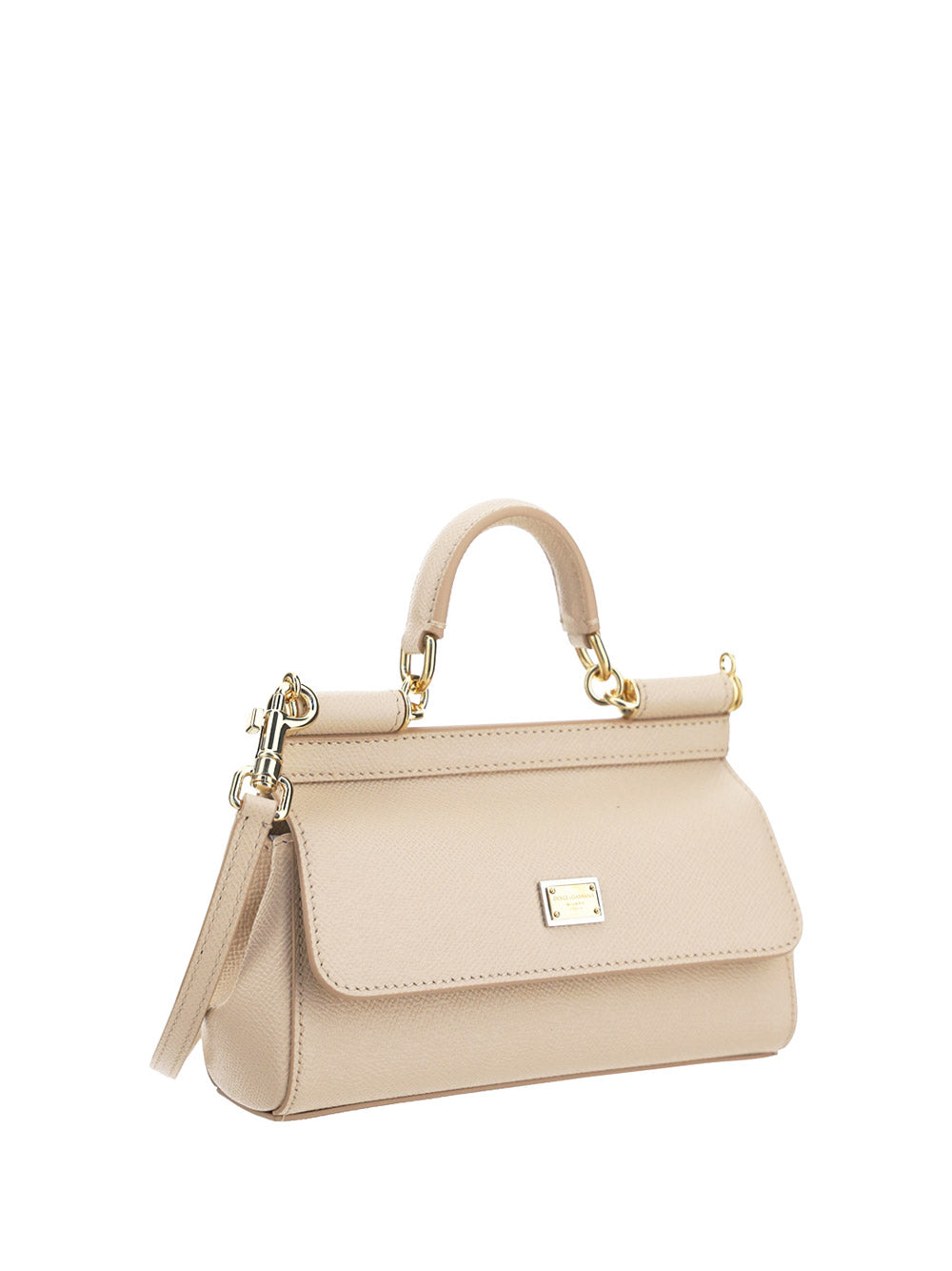 Small Sicily Bag in Dauphine Calfskin - Nude