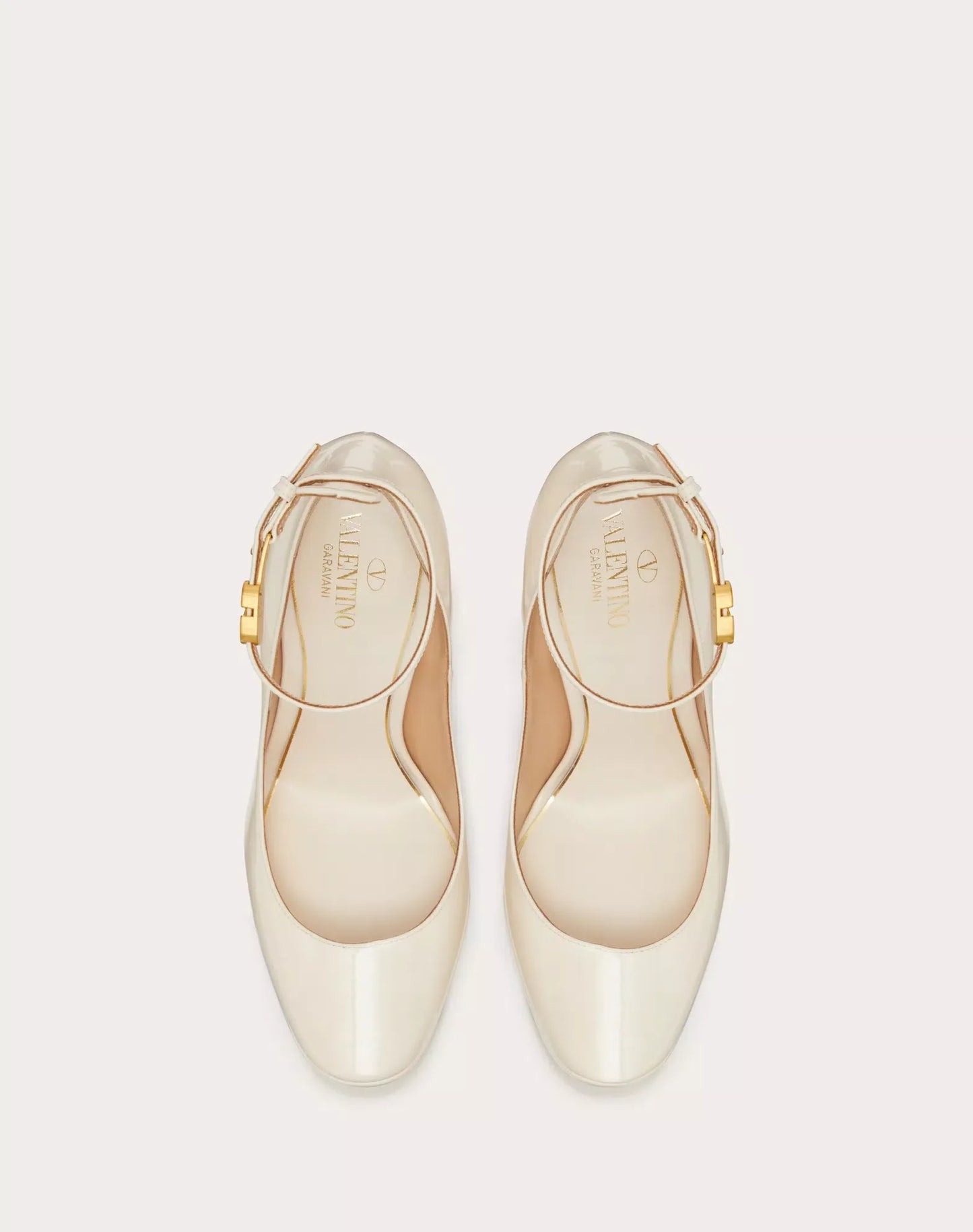 Tan-go Platform Pump in Patent Leather 155mm - Light Ivory