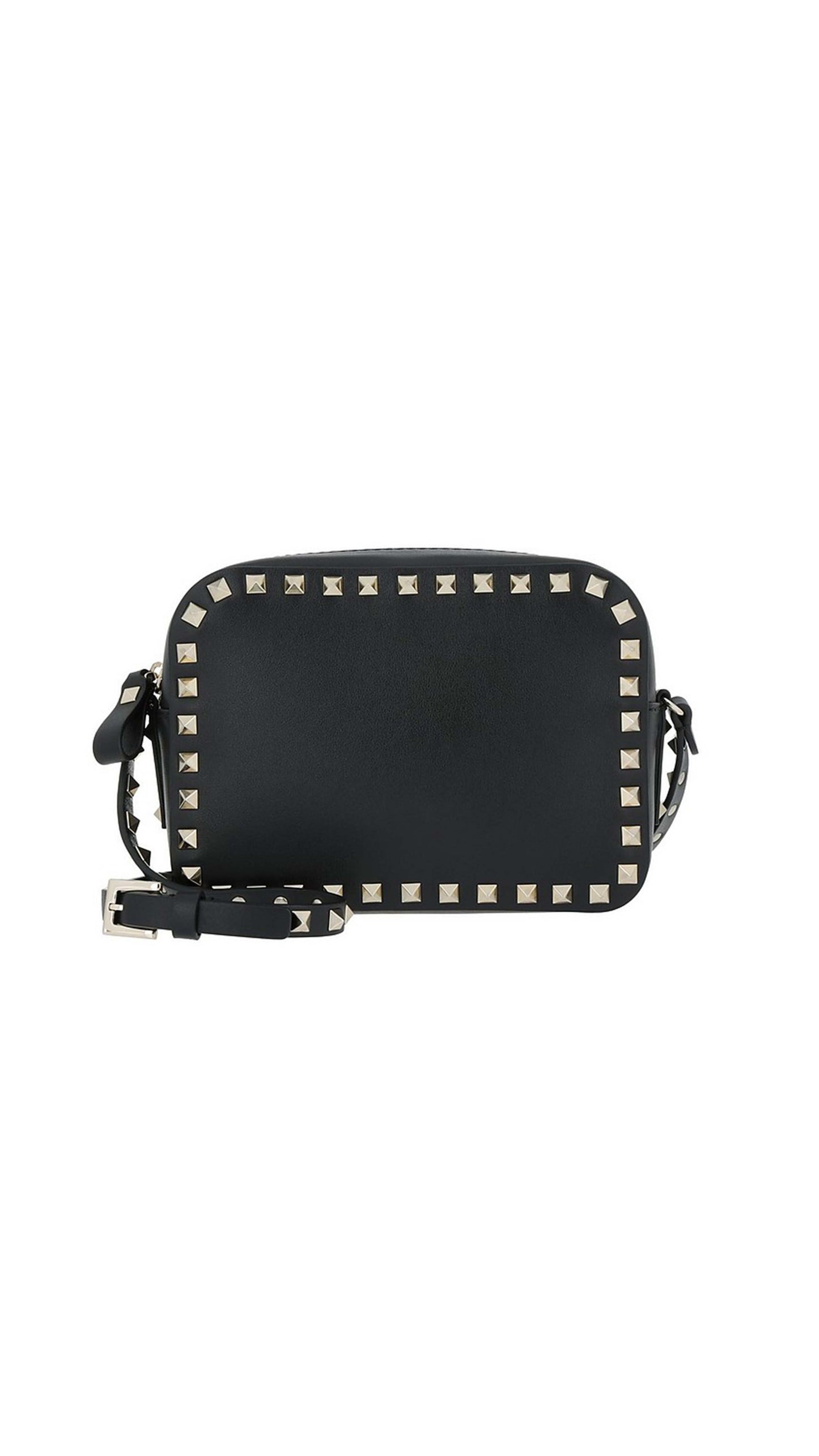 Rockstud Crossbody Bag - Black