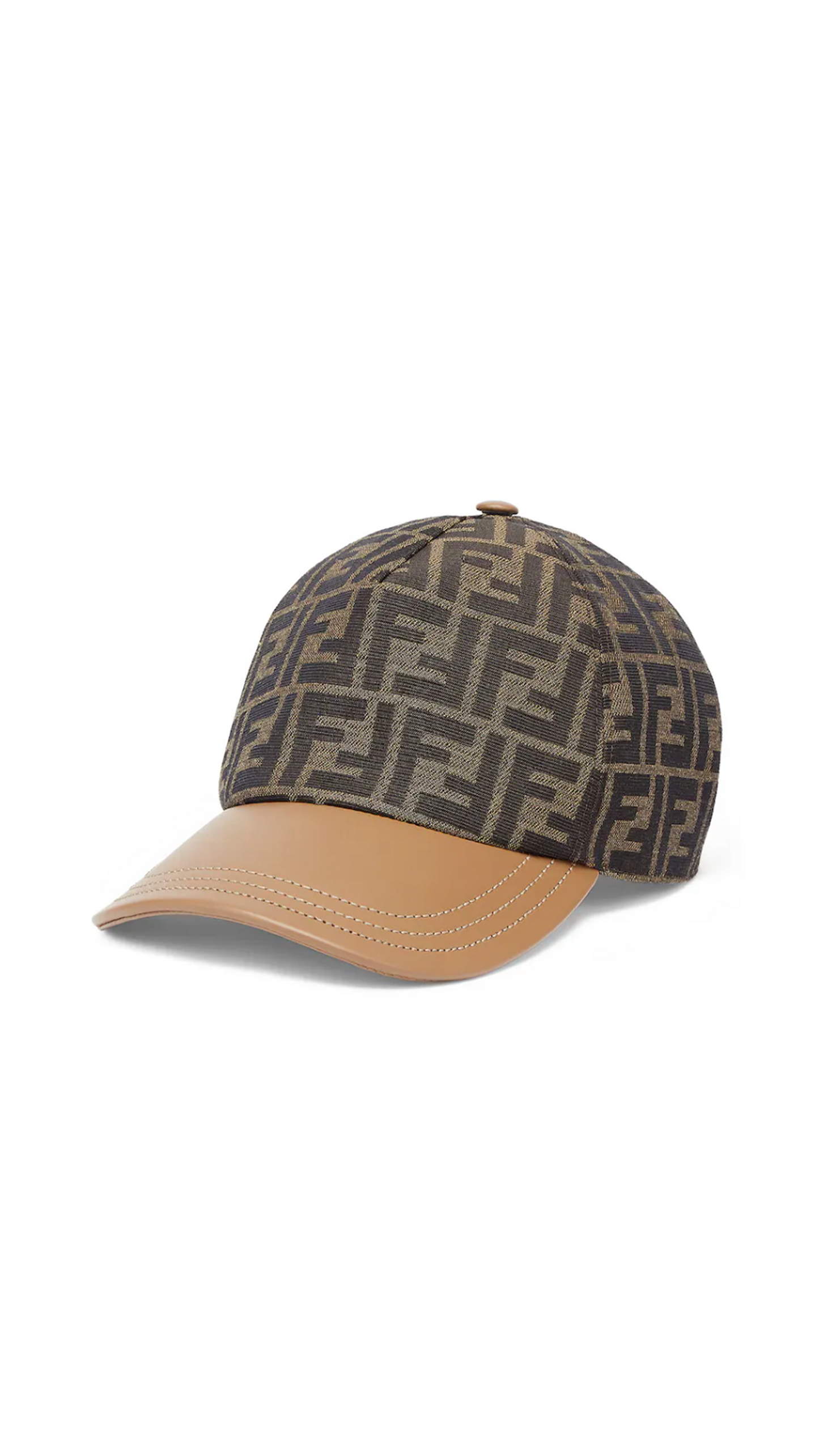 Fabric Baseball Cap - Brown