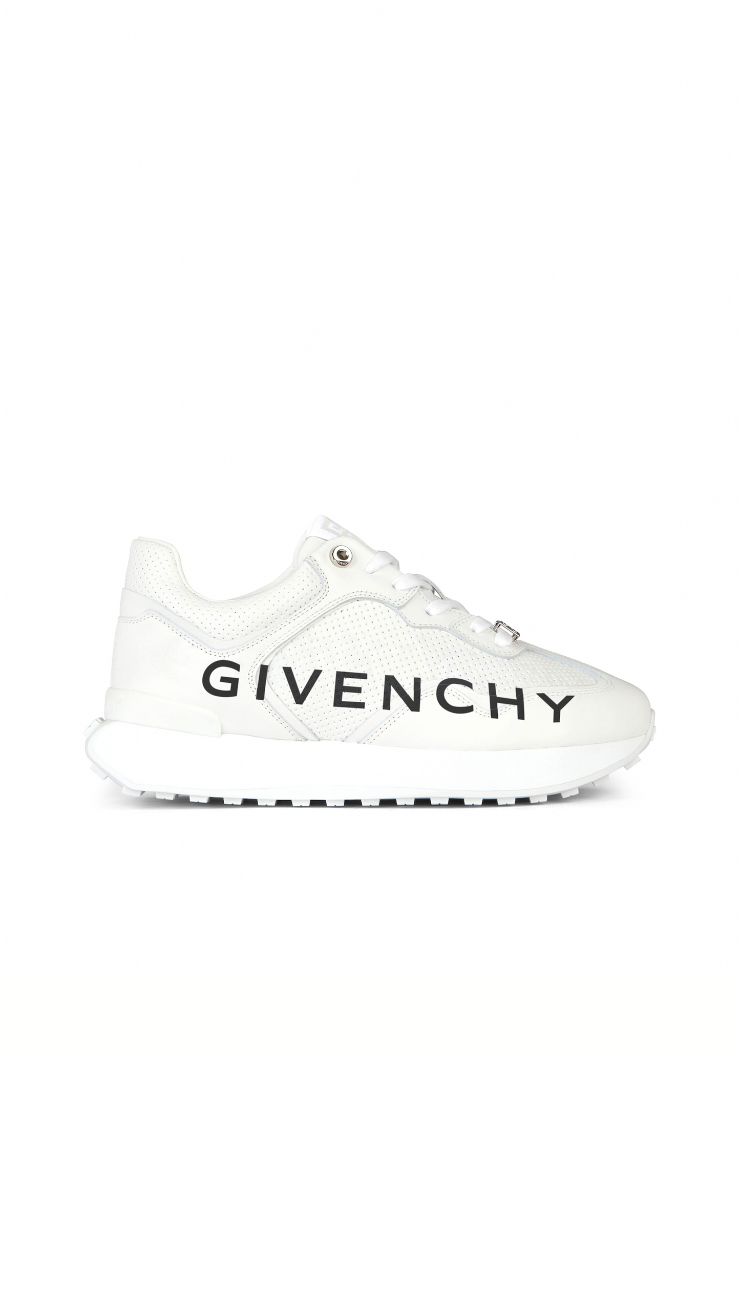 GIV Runner in Perforated Leather - White