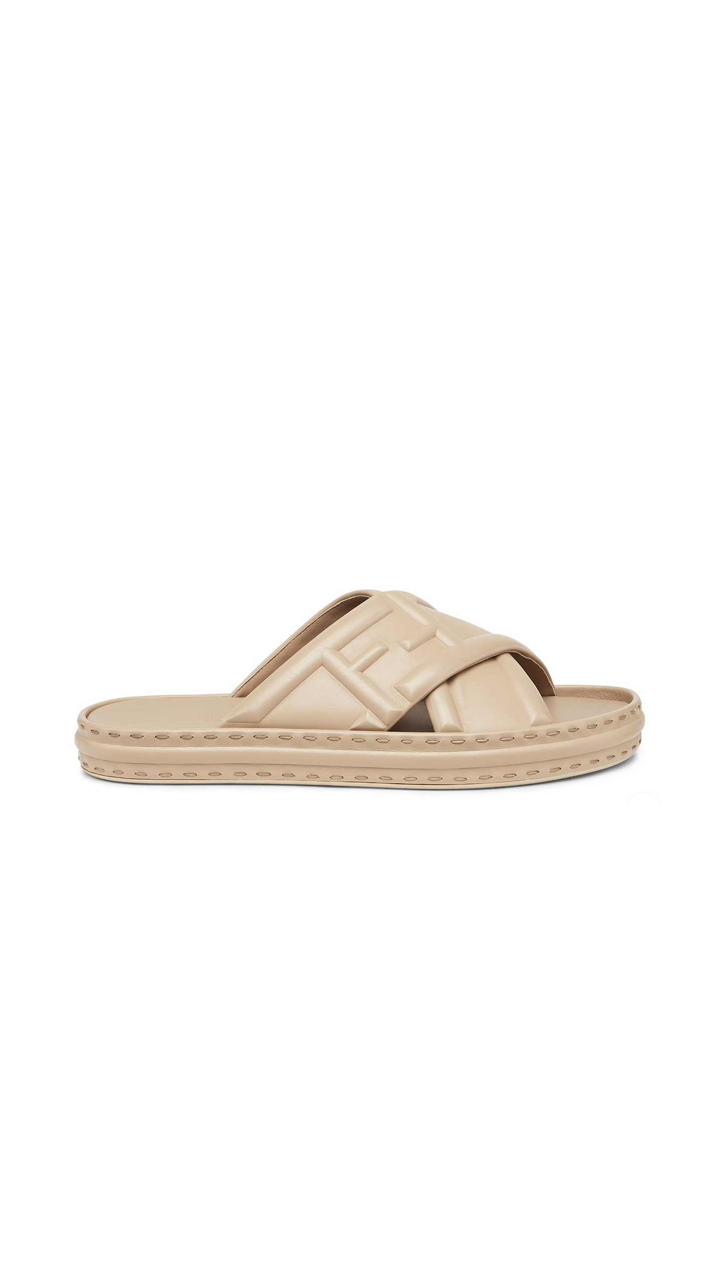 Leather Sandals - Beige