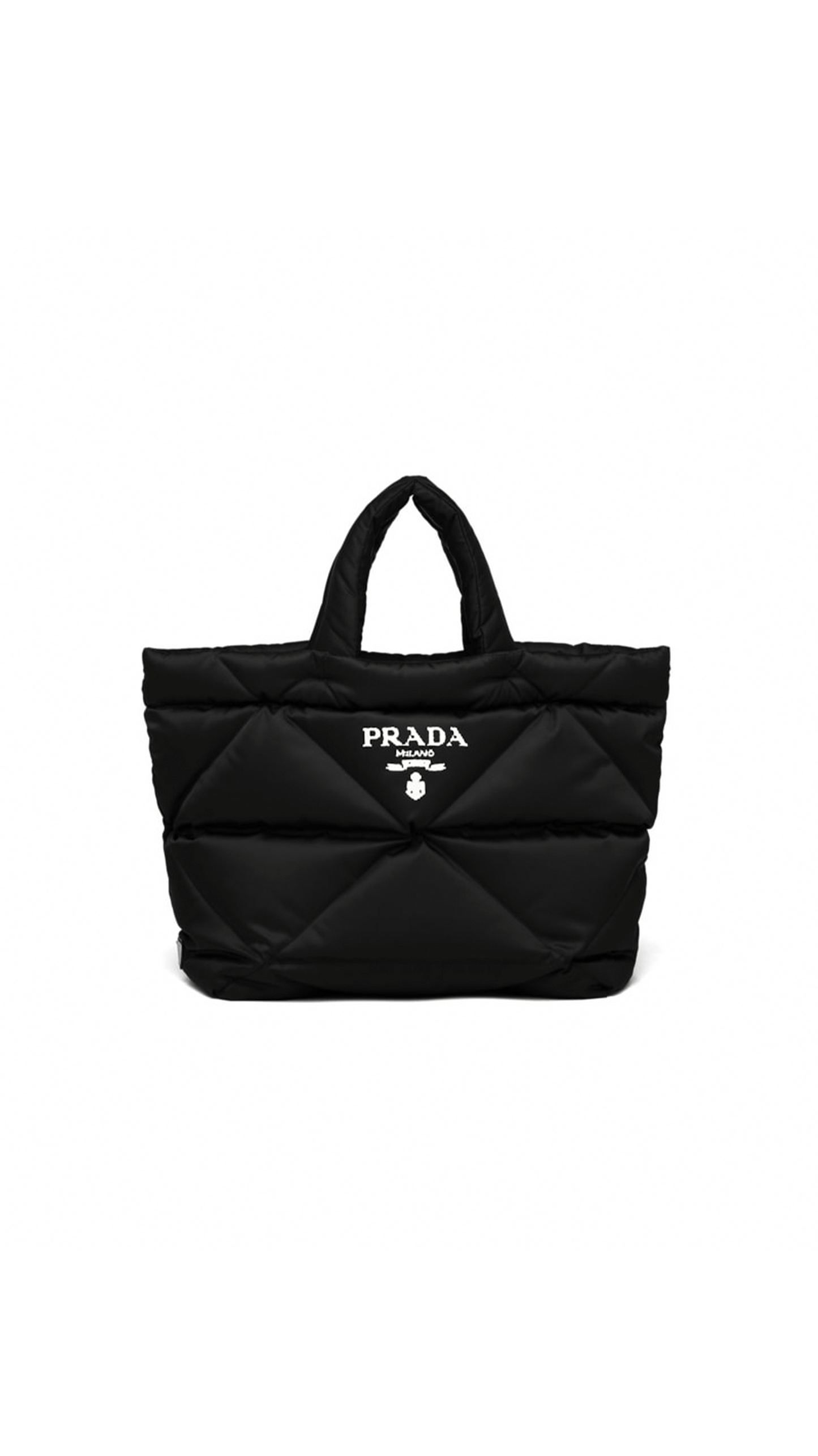 Padded Re-Nylon Tote Bag - Black