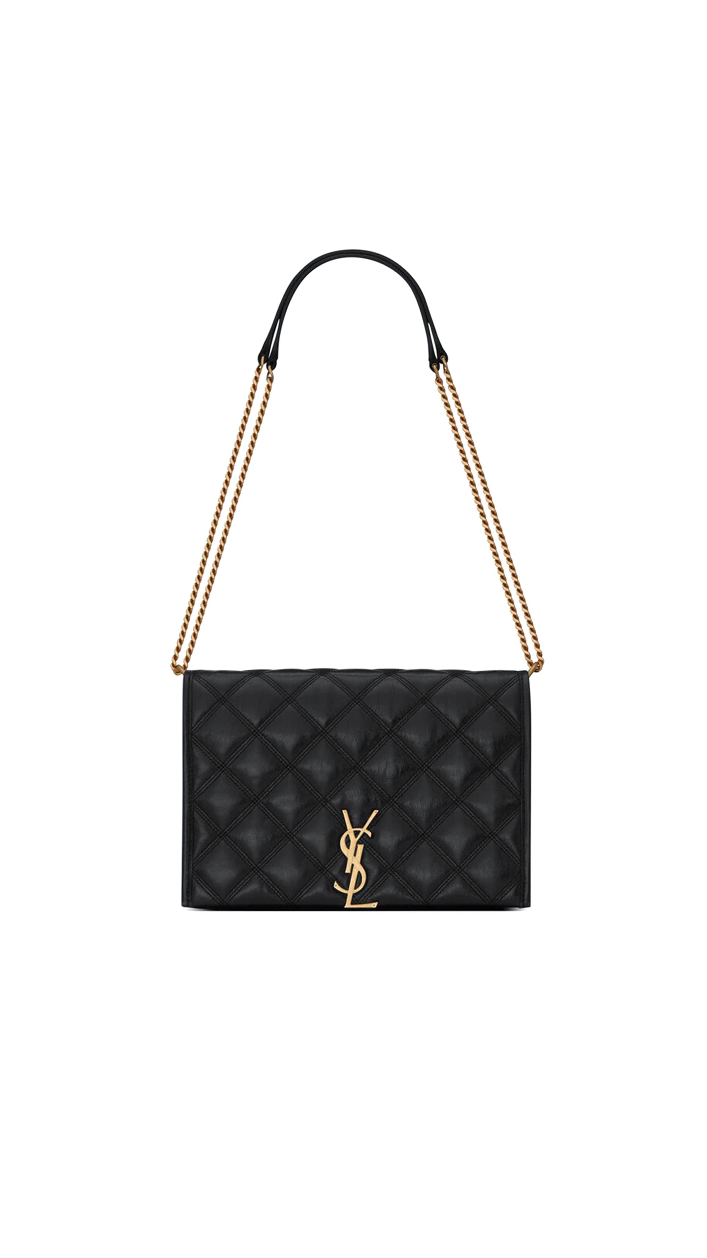 Becky Mini Chain Bag In Carre-Quilted Lambskin - Black