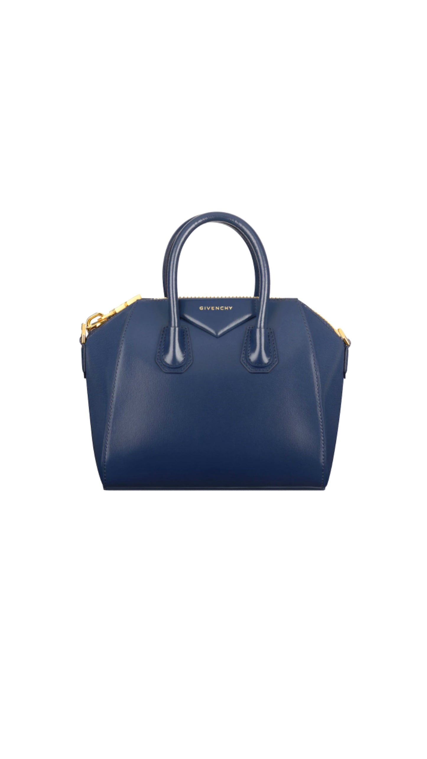 Mini Antigona Bag in Box Leather - Navy