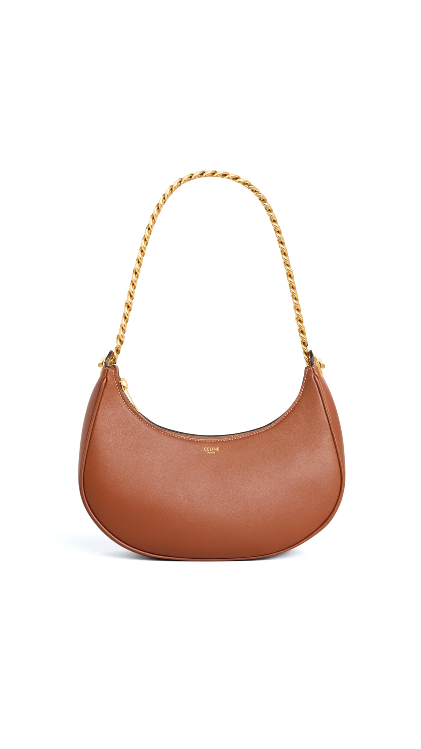 Medium Ava Chain In Smooth Calfskin - Tan