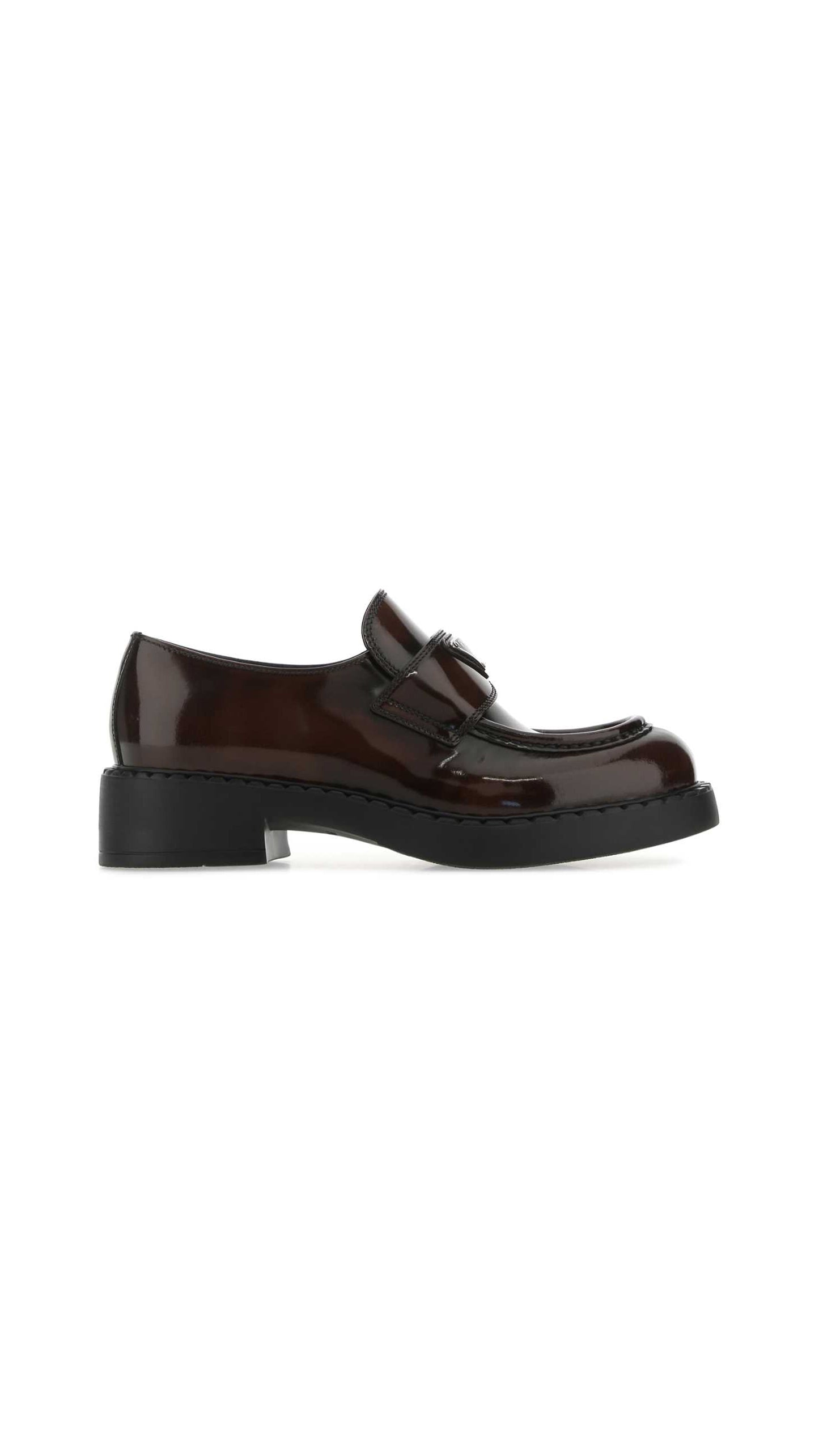 Brushed Leather Loafers - Brown