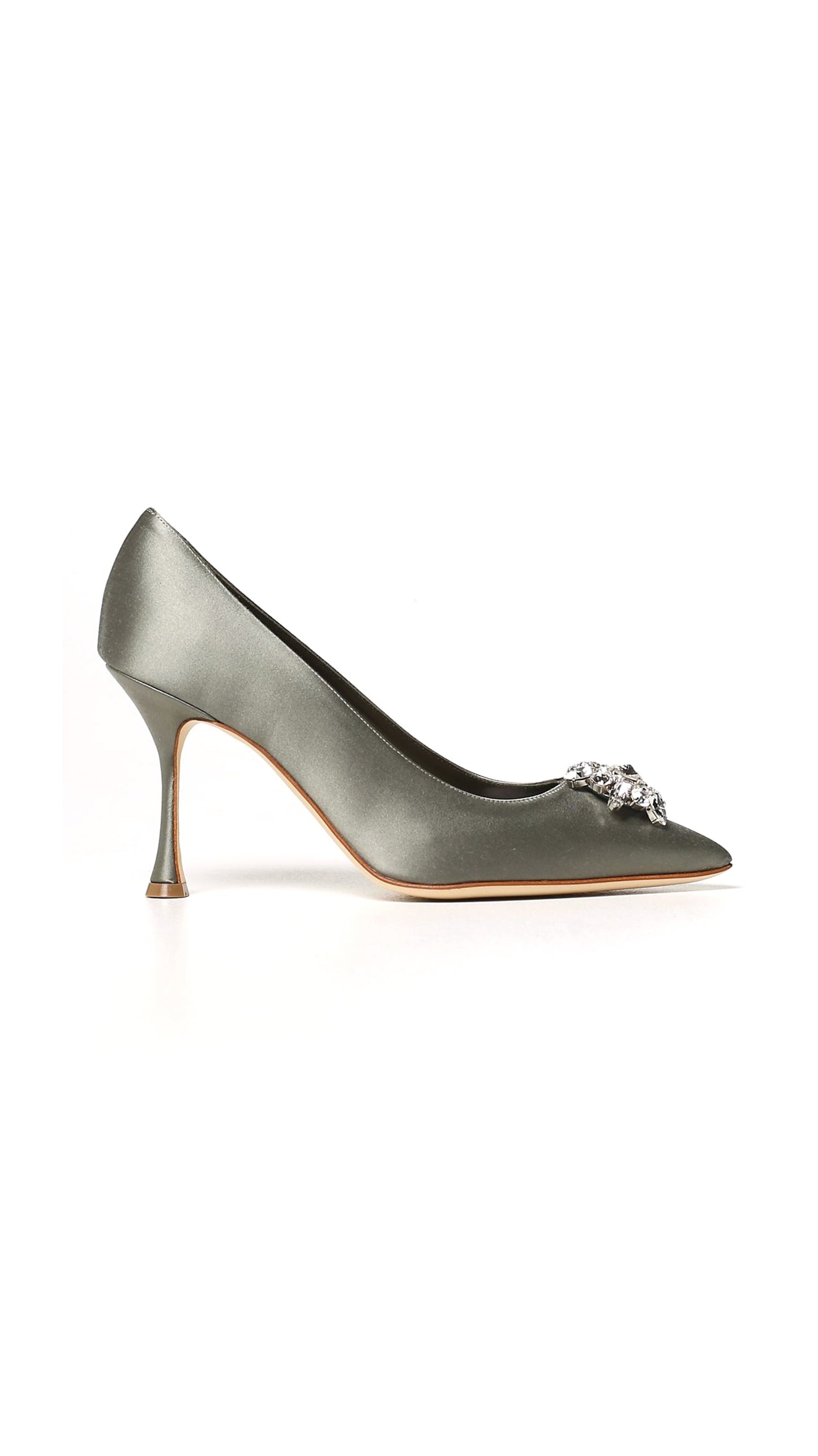 Cassina Satin Pump - Smoke Grey.