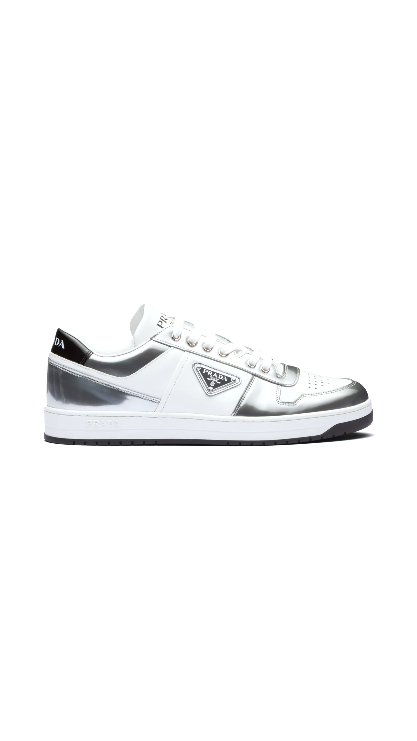 Downtown Leather Sneakers - White/Silver
