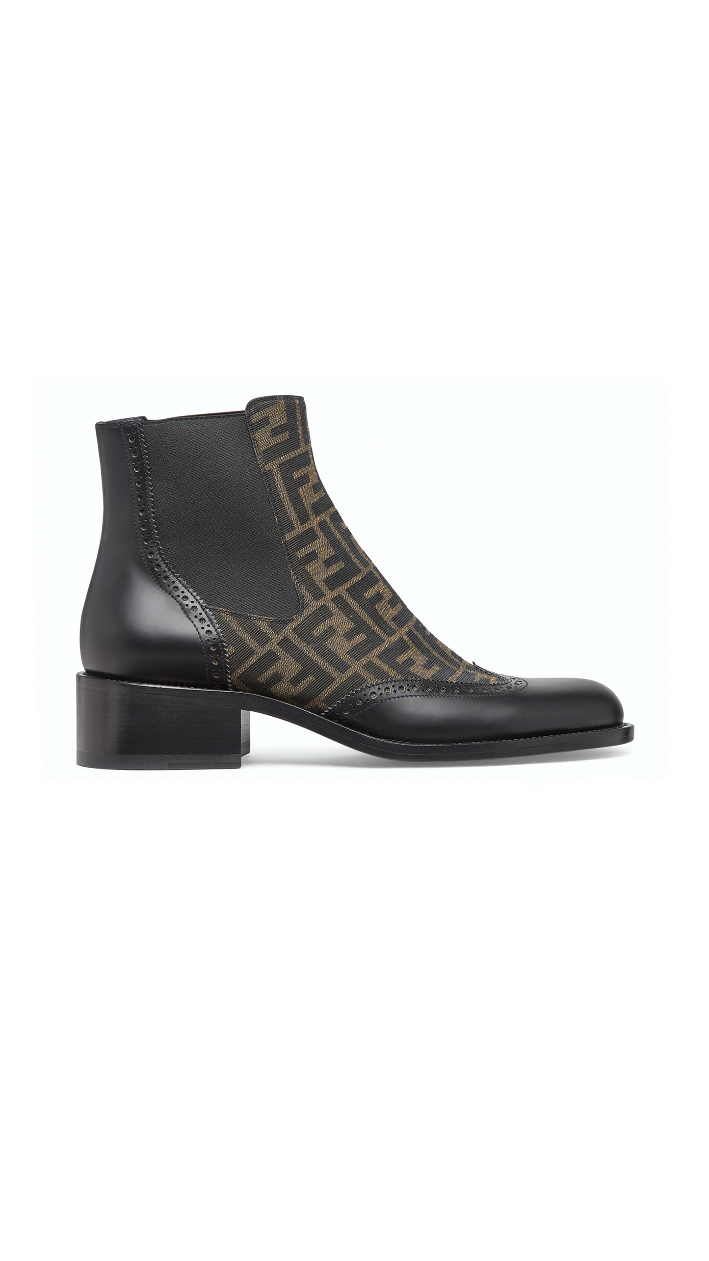 Leather Ankle Boots - Black / Brown