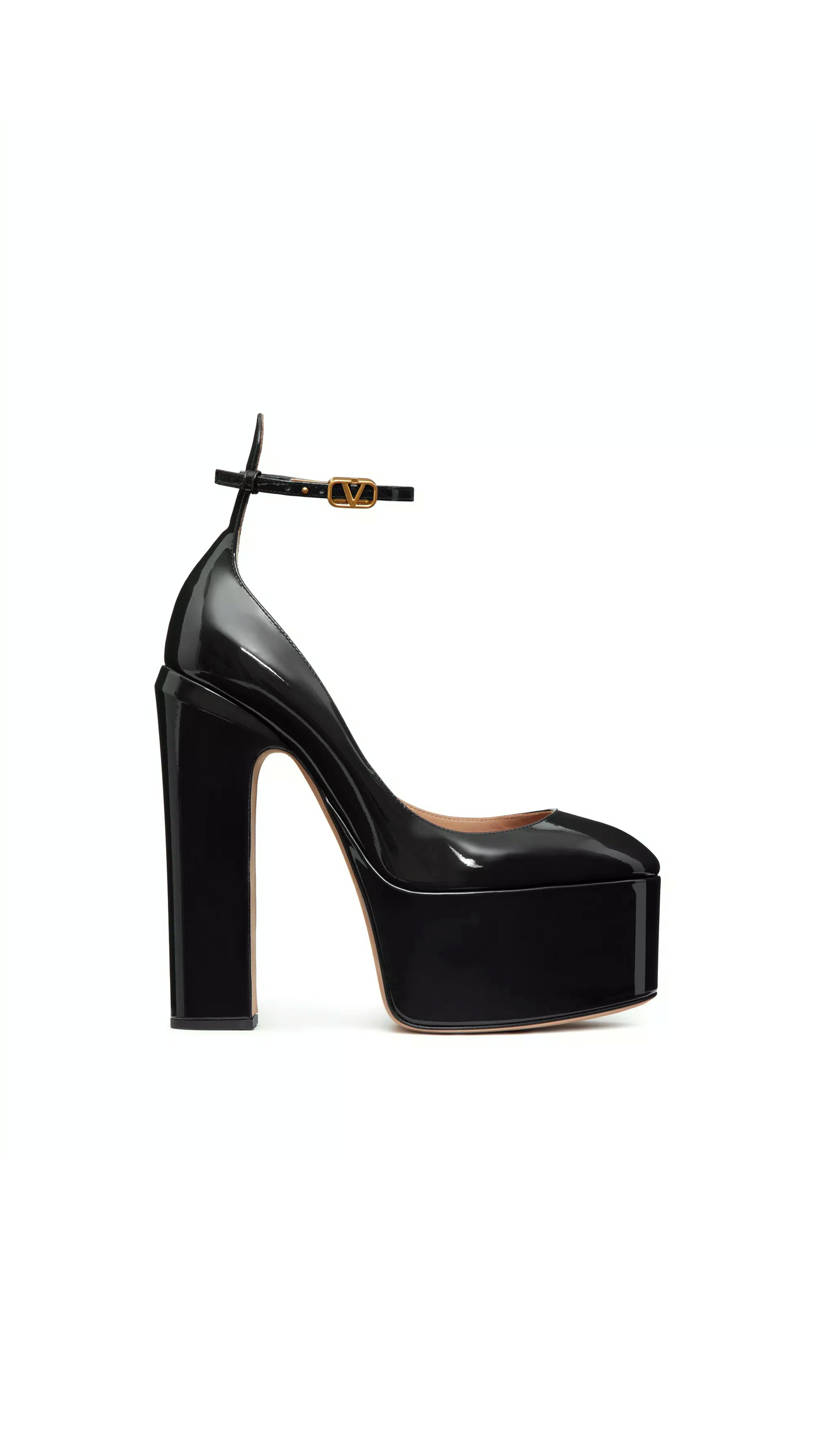 Tan-go Platform Pump in Patent Leather 155 Mm - Black