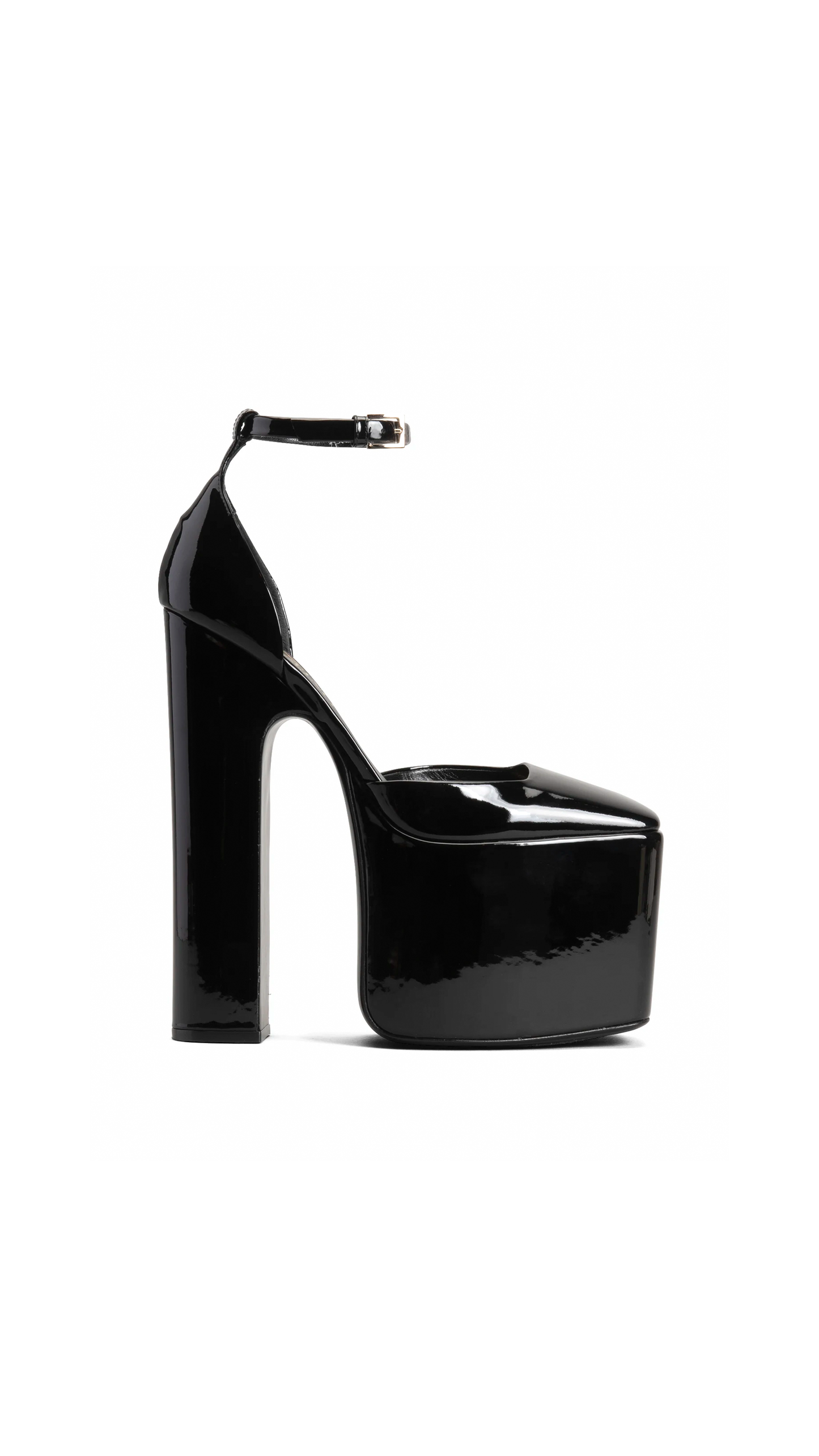 Valentino Garavani Discobox Patent Leather Platform Pump 180mm - Black