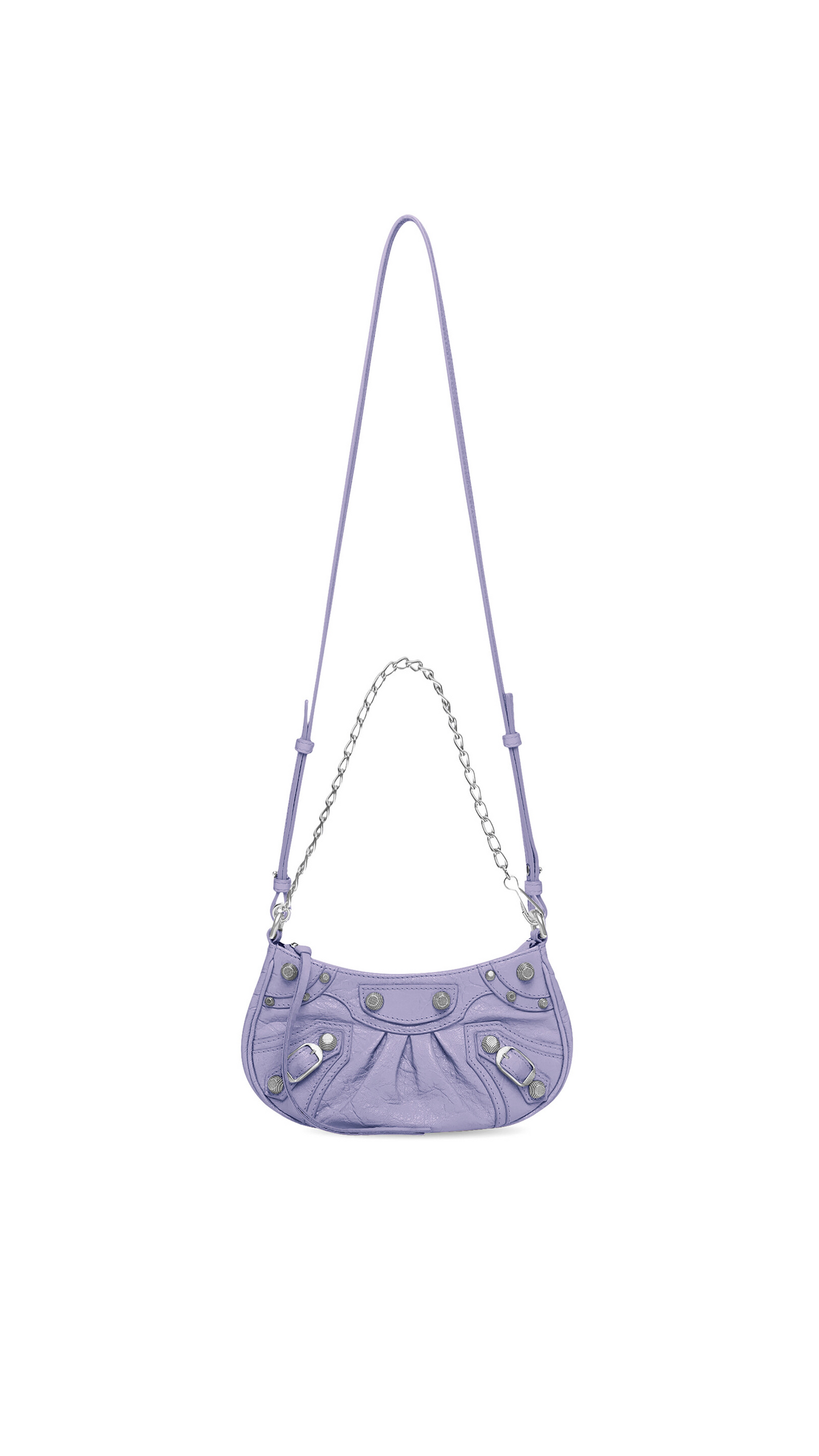 Le Cagole Mini Purse With Chain - Light Purple