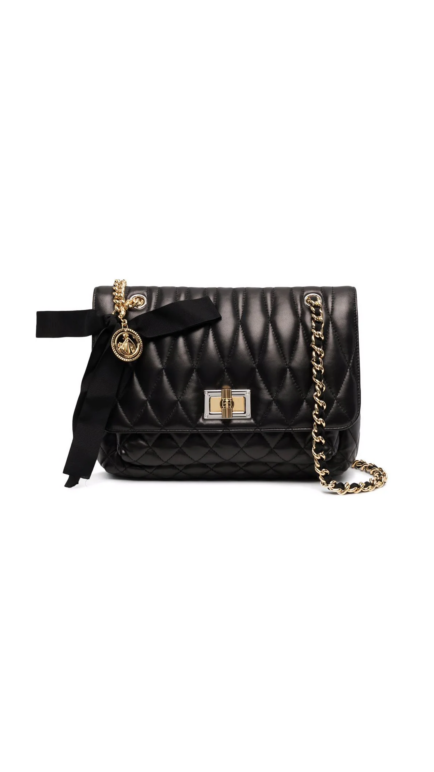 Lambskin Happy Shoulder Bag - Black