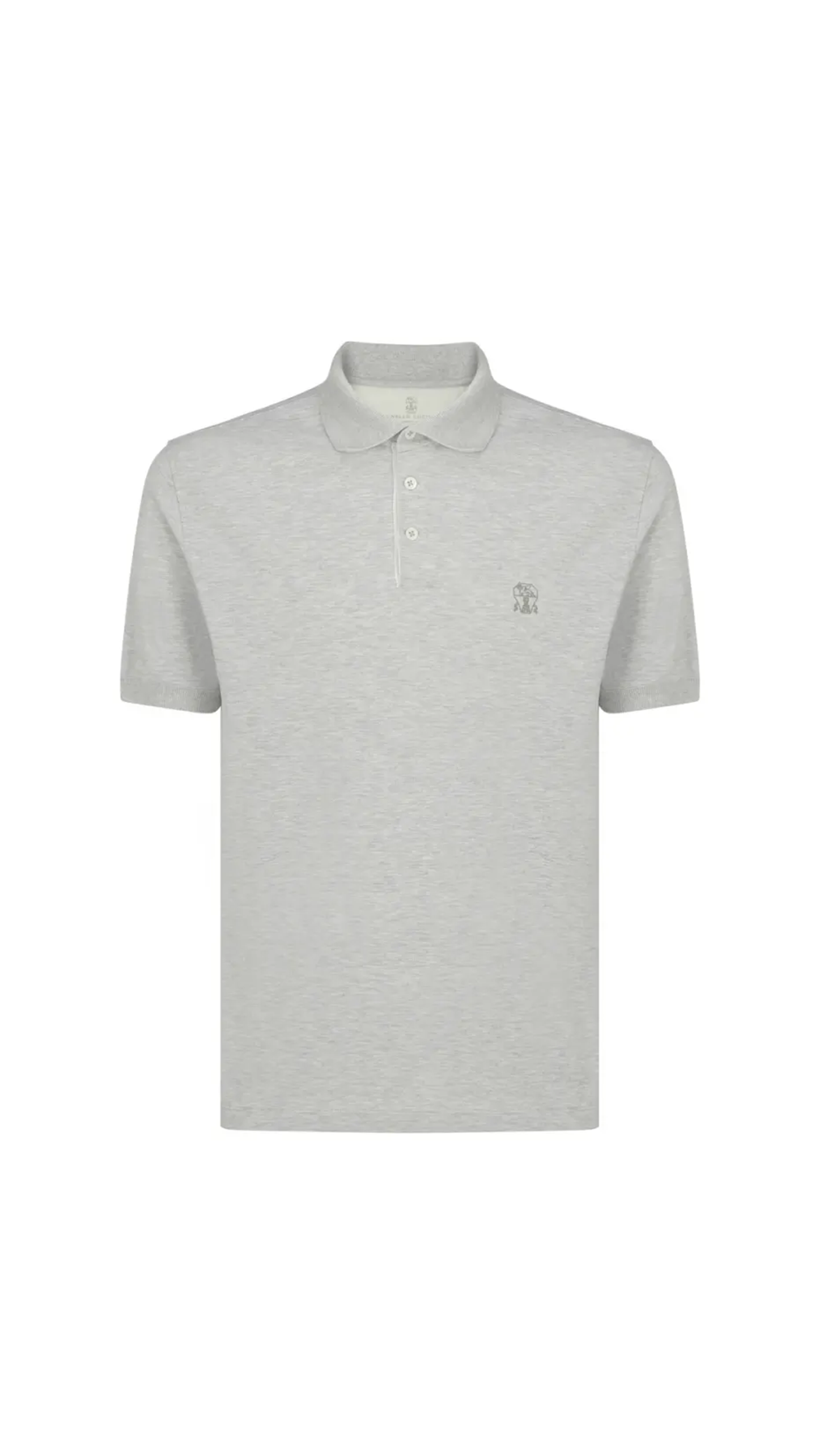 Logo-Embroidered Polo Shirt - Grey