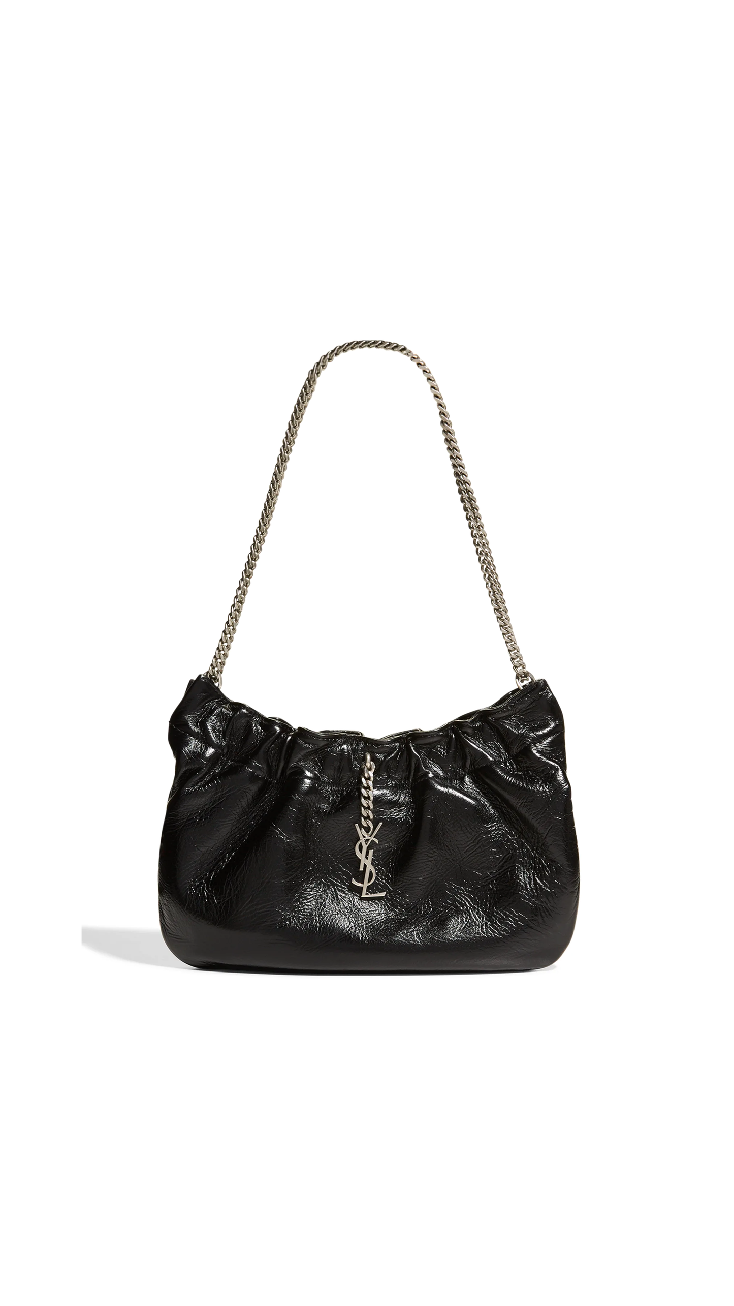 Pac Pac YSL Ruched Hobo Bag - Black