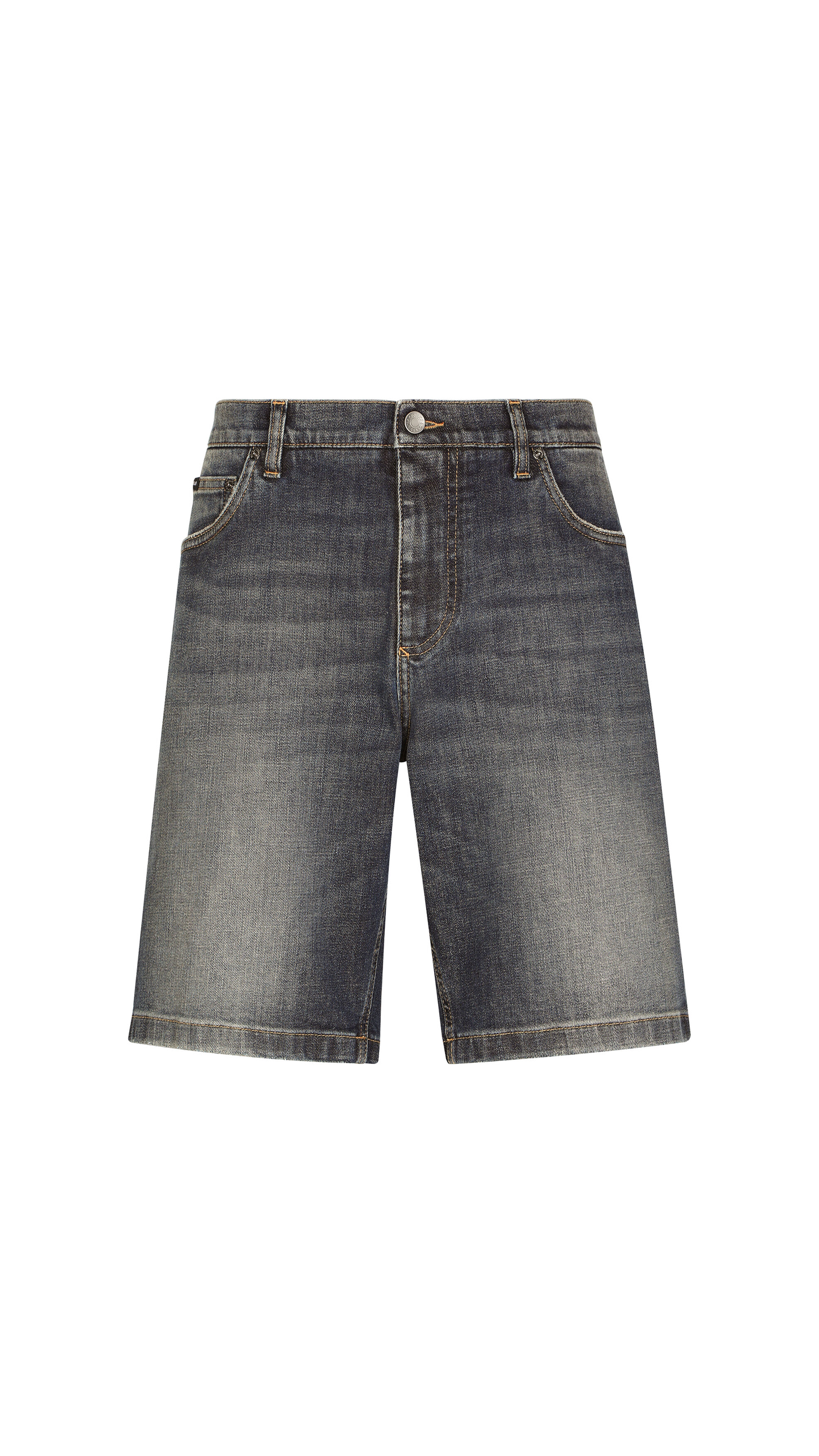 Stretch Denim Shorts - Light Blue