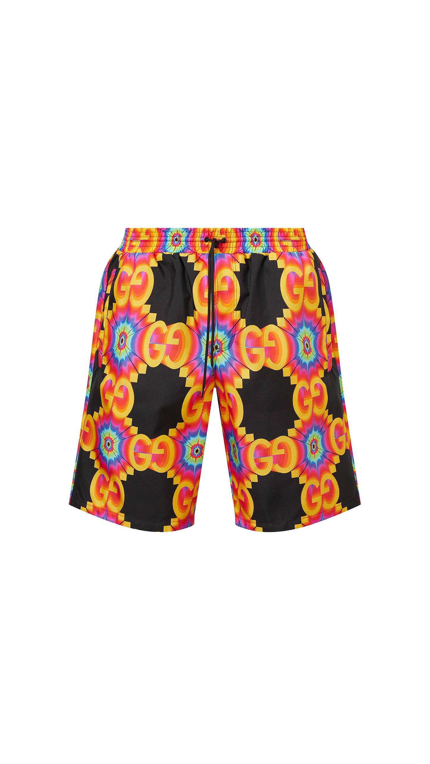 GG Kaleidoscope Swim Shorts - Black / Orange